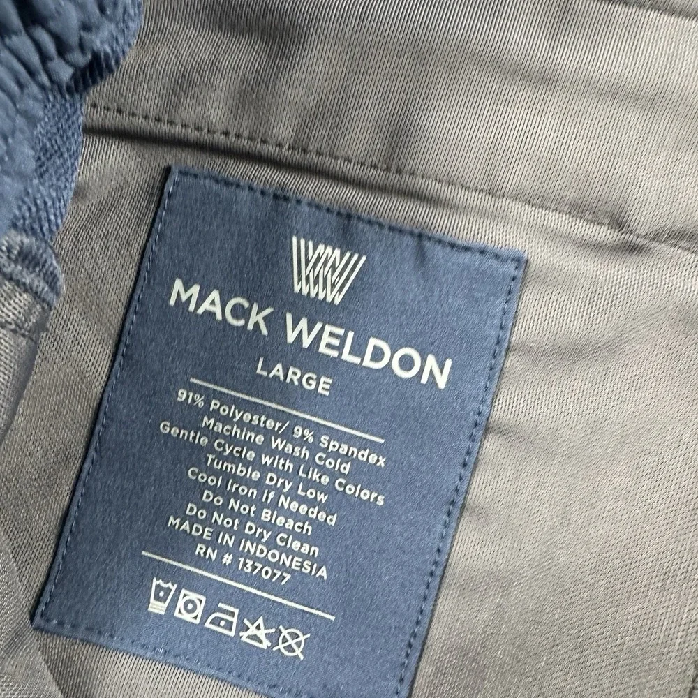 Mack Weldon Blue Technical Performance Mens Jogger Pant Pockets Size Large